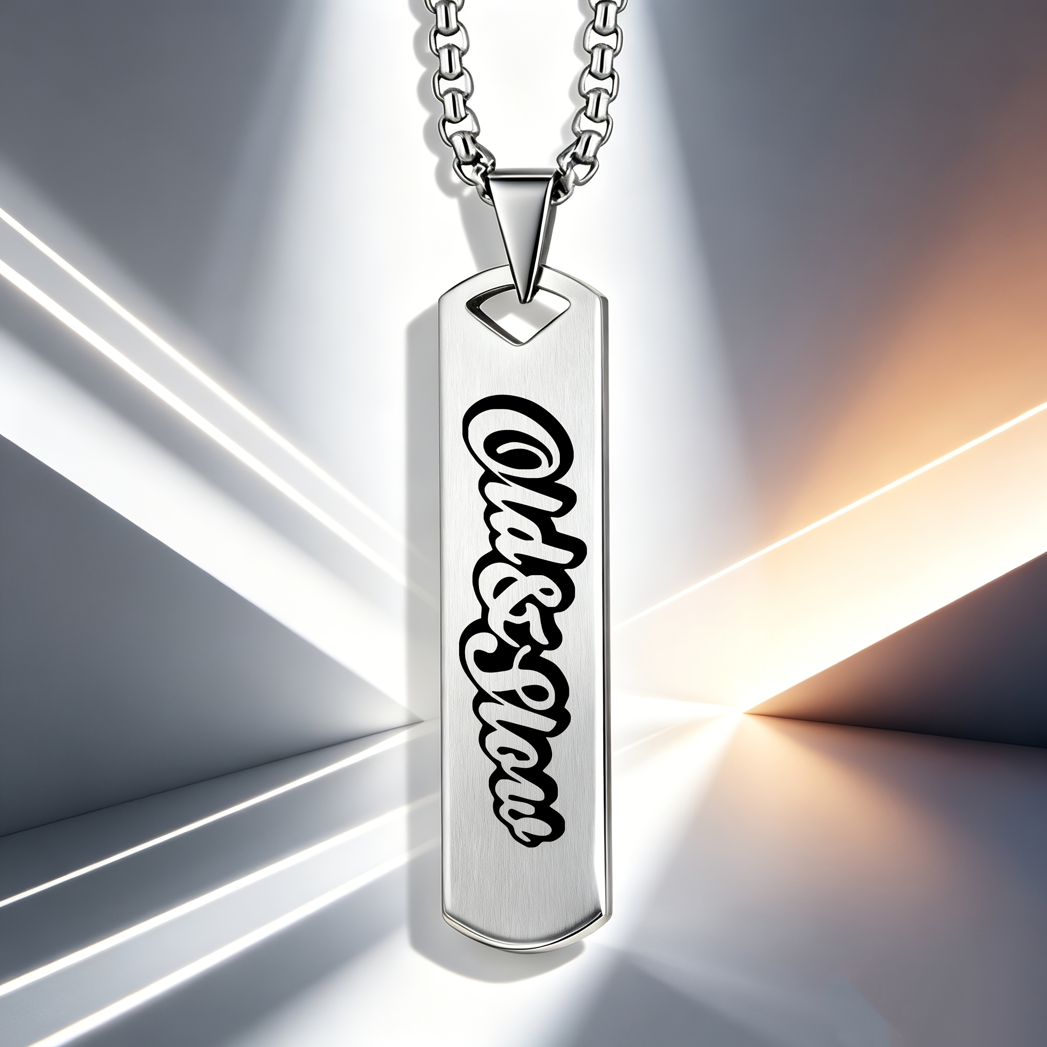 Unisex "Old&Slow" Cool Font Design Pendant Necklace